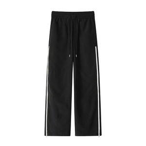 Matt's beautiful quick-drying contrasting color zipper casual pants for men and women spring dopamine outdoor sports straight jacket pants