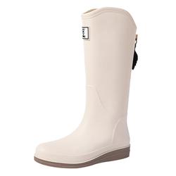 Rain Boots Women's Fashion Spring And Summer Rain Boots Waterproof Water Shoes Women's Long Tube Commuting All-match Water Boots High-end Outdoor Style