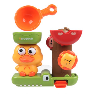 
Children's water playground little yellow duck water truck baby bathing toy baby bathroom bath shower shower fun water magic tool