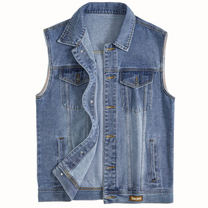 
2026 Summer New Denim Vest Men's American Workwear Vest Vest Spring and Summer Casual Loose Vest Jacket