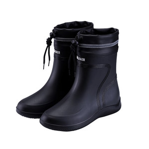 Rain boots men's 2025 new style closed rainproof waterproof shoes mid-tube anti-slip shoes rain boots work rubber shoes men and women