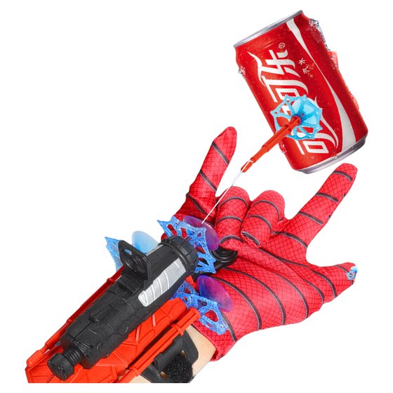 Spider silk launcher Gloves Heroes Tuzi Black Technology Boy Children's Toy Boys can launch soft shotguns
