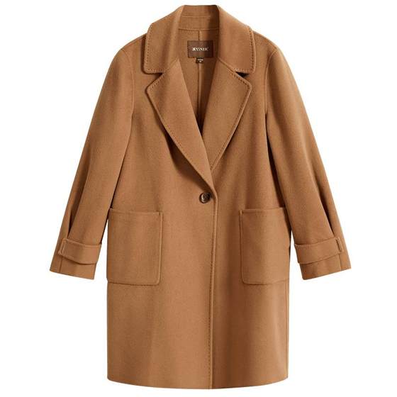 
YINER specializes in women's winter mid-length one-button wool and cashmere blend double-sided woolen coats
