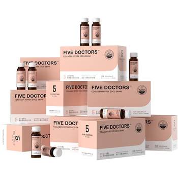 Five female doctors hyaluronic acid collagen peptide