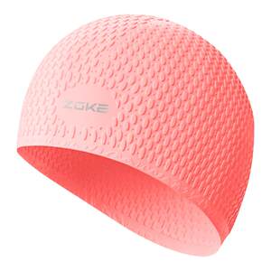 
Zhou Ke plus size silicone swimming cap for women, water droplet particles, non-slip, men's swimming cap, waterproof ear protection, special for women with long hair