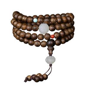 
Select Xiao Qi Nan Bodhisattva Chess Cambodian agarwood bracelet 108 Buddhist beads bracelets for men and women Aoka Dragon's zodiac year