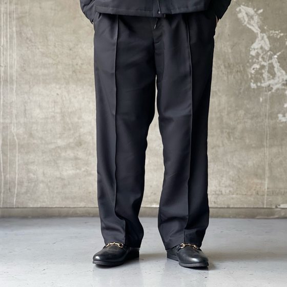 COOTIE POLYESTER TWILL PIN TUCK EASY PANTS 23AW 宽松西装长裤