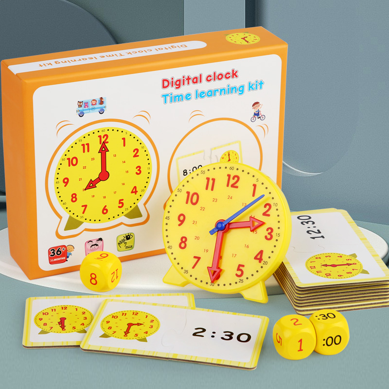 儿童练习认识钟表和时间模型知幼儿园小学一年级数学学习时钟教具