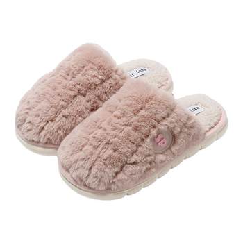 Cotton slippers for women in winter 2025 new indoor ins thick sole wear anti-slip warm plus fluffy shoes cotton drag