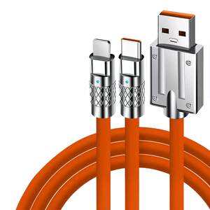 One-to-two data cable two-in-one fast charging 66W suitable for Apple, Huawei, Xiaomi, Xiaomi, double-head typec, Android, multi-head tpc mobile phone 1 minute 2 lengthened car USB dual-purpose 6A charger cable