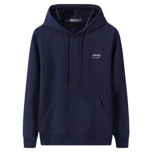 
Jeep JEEP plus velvet sweatshirt for men winter pure cotton long-sleeved T-shirt for men winter hooded casual sports top
