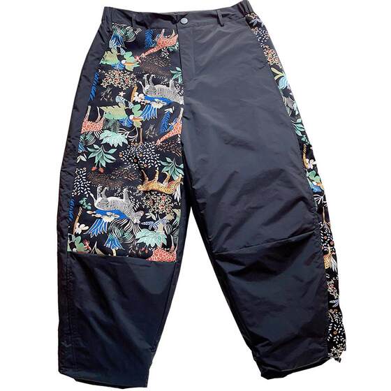 
High-end down pants for women wearing fashionable and loose European internet celebrity style fashionable nine-point white duck down cotton pants