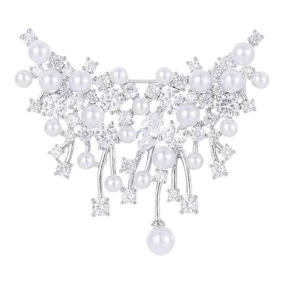 
Silver design niche brooch, high-end women's luxury temperament, high-end exquisite fashion, 2025 new hot-selling accessories