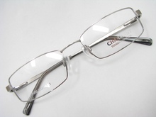 Charmant夏蒙 纯钛 眼镜架CH8190 GR 银灰色方框 眼镜框