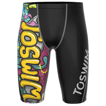 
TOSWIM swimming trunk men's five-point flat corner hot spring