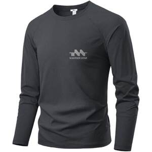 
Pull-back quick-drying clothes for men 2026 new round neck sweat-absorbent sports clothes spring dark gray t-shirt long-sleeved men's C