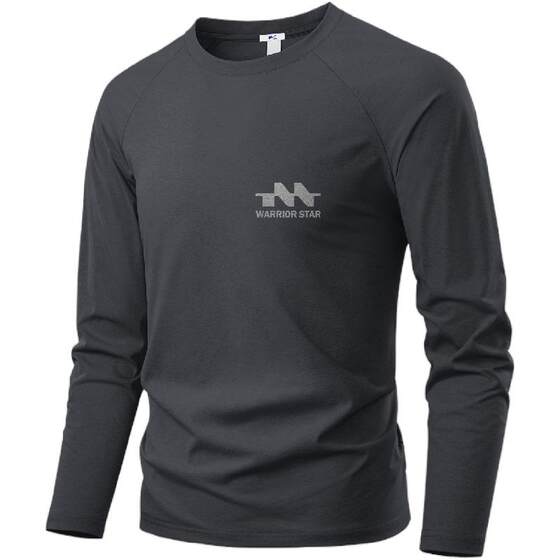 
Pull-back quick-drying clothes for men 2026 new round neck sweat-absorbent sports clothes spring dark gray t-shirt long-sleeved men's C