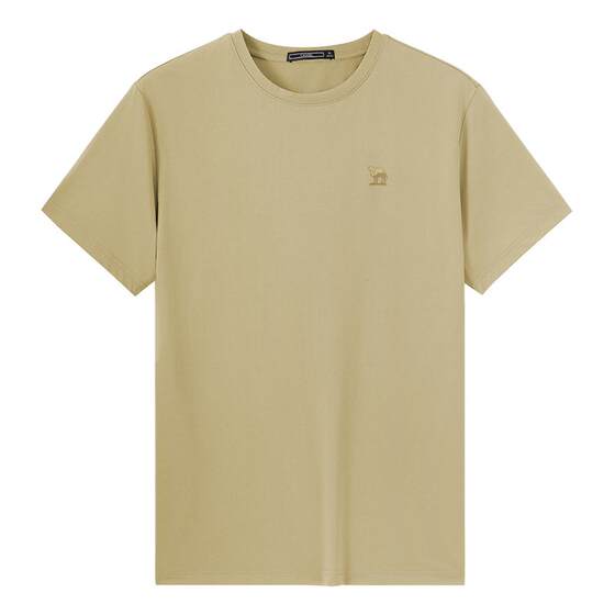 
Camel quick-drying T-shirt for men and women, summer outdoor couple solid color top, simple breathable white short-sleeved T-shirt