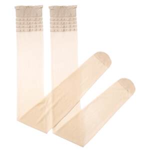 Langsha stockings for women in summer thin anti-hook silk half-parted over-knee high stockings black flesh pure thigh socks
