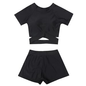 Skin skirt swimsuit female three -piece set of swimming pool special small people, thin, conservative sports fan hot spring swimsuit