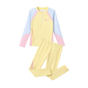 
Huili children's swimsuit girls 2025 new sun protection long sleeve trousers split swimsuit medium big children's swimsuit