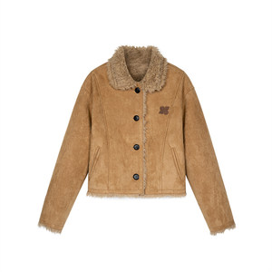 
King Prince autumn and winter fur coat for women Korean commuter suede warmth and thickened short top