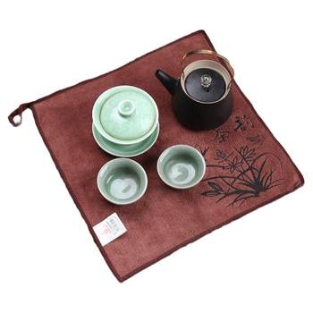 Kung Fu tea towel high -end water absorption thick tea cloth towel
