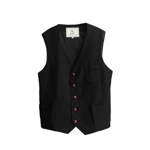 Summer new men's linen vest thin slim vest cotton, hemp, shoulder casual suit horse clip, large size, shoulder