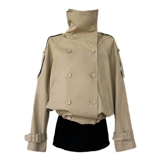
End of July Ac*e25 new autumn British style design stand collar short Korean style windbreaker jacket for women