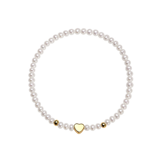 Jingrun Pearl Yuehuan 925 silver millet bead bracelet 3-4mm nearly round pearl exquisite versatile holiday gift D