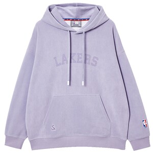 
Jack Jones NBA co-branded Los Angeles team men's winter new hooded drawstring lettering loose sweatshirt