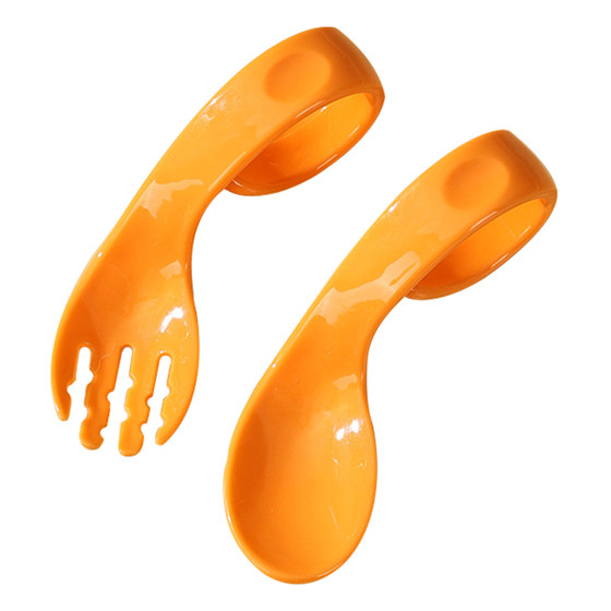 
Baby spoons learn to eat and train one-year-old baby supplementary food spoons to eat independently forks children without hurting their mouths.