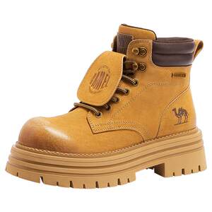 
Camel Martin boots women's shoes 2025 spring outdoor hiking shoes short boots fashion boots workwear thick sole rhubarb boots