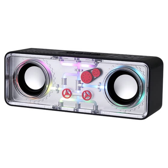 
Transparent mecha small steel cannon Bluetooth speaker wireless outdoor car subwoofer mobile phone computer audio boy gift