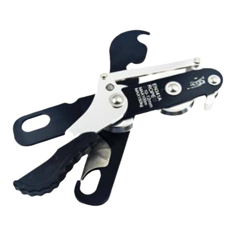 Descendeur D’escalade Compact En Alu 65g – Double Rainure En V, Compatible 1 Ou 2 Cordes, Assurance Rappel