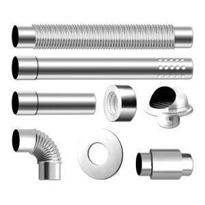 
6cm stainless steel exhaust pipe water heater smoke pipe 60 exhaust pipe heating accessories air duct chimney elbow anti-back draft