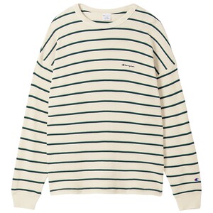 
Champion champion long-sleeved T-shirt men's 25 autumn new sea soul shirt waffle striped couple top