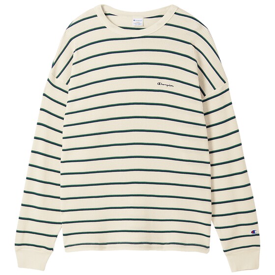 
Champion champion long-sleeved T-shirt men's 25 autumn new sea soul shirt waffle striped couple top