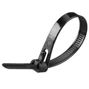 
Nylon live buckle tie can be loosely detached, black and white large high-strength buckle, color, reusable and detachable
