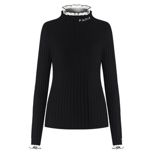 
Ruffled turtleneck base shirt for women in autumn and winter thickened inner and outer wear 2025 new fashionable and versatile sweater for women in winter