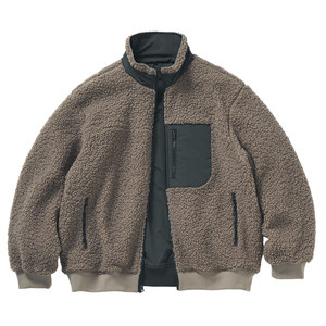 
714street [reversible] sherpa outer jacket 2025 autumn and winter outdoor waterproof loose workwear set for men