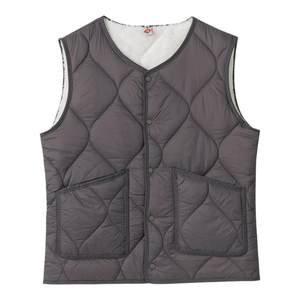 
Down cotton vest men's autumn and winter plus velvet thickened warm vest vest middle-aged young lamb velvet inner liner cotton jacket horse clip