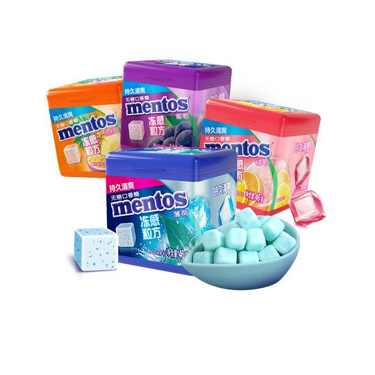 Mentos Frozen Cube Жевательная резинка без сахара - Фруктовый вкус 184г ...
