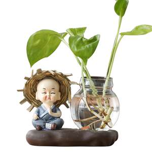 Lvluo hydroponic flower basin utensil vase transparent glass flower arrangement flower living room desk decoration home decoration