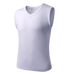 Yalu Men's Vest 100% Cotton V-neck Sleeveless Men's Summer Cotton Sweat-Absorbent Undershirt Sports Vest