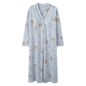 
Urban beauty 2025 confinement clothes with breast pad breast feeding nightgown for women Spring and Autumn Pure Cotton Postpartum breastfeeding pregnant women pajamas