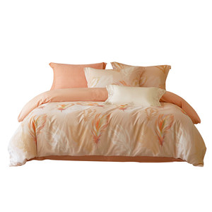 
Veco Home Textiles brushed cotton Class A antibacterial printing four-piece autumn and winter set thickened warm bed sheet quilt cover