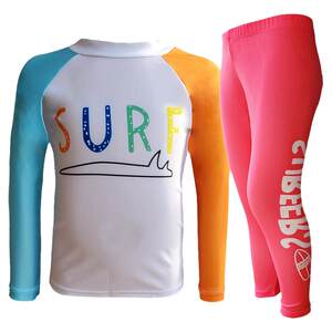 Korean children's jellyfish diving clothes fast dry sunscreen baby girl long -sleeved pants hot spring swimsuit young and small children students
