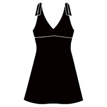 
Sleeveless one-piece swimsuit toswim skirt style