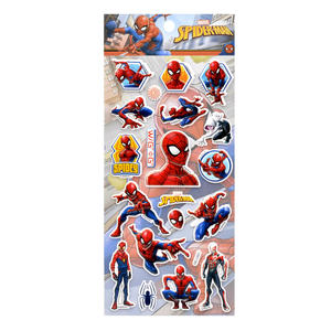 
Spiderman stickers children's toys three-dimensional 3d bubble stickers boy baby kindergarten rewards Marvel hero stickers